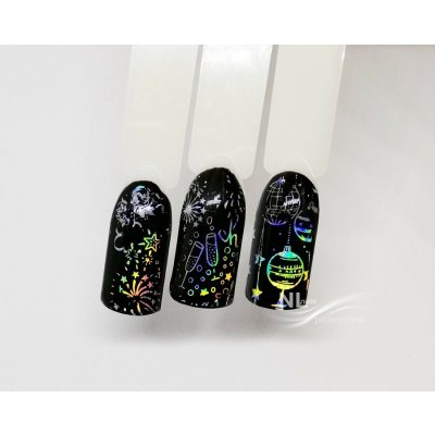 NL nails professional FÓLIE laser rainbow VÁNOCE a SILVESTR – Hledejceny.cz