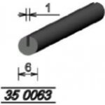 350063 Pryžový profil kruhový, průměr 6mm, drážka 1mm, 70°Sh, EPDM, -40°C/+100°C – Zboží Mobilmania