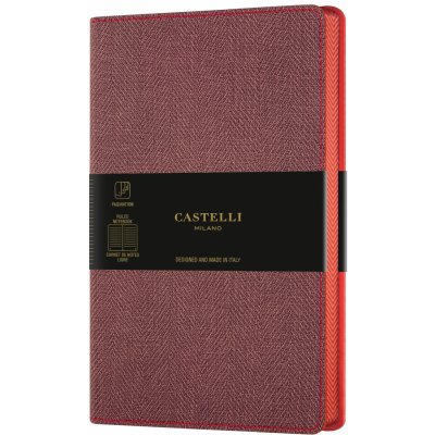 Castelli Linkovaný zápisník Harris A5 červený