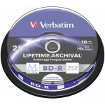 Verbatim BD-R 25GB 4x, M-Disc, printable, cakebox, 10ks (43825) – Sleviste.cz