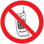 Walteco Zákaz používání mobilních telefonů 90x90mm, samolepka , 20114 – Sleviste.cz