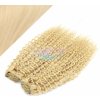 Příčesek do vlasů Kudrnaté DELUXE clip in vlasy REMY 50cm beach blond #613