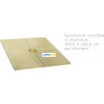 Vágner Pool Sprchová vanička 100 x 100 cm Sahara povrch s odtokem – Hledejceny.cz