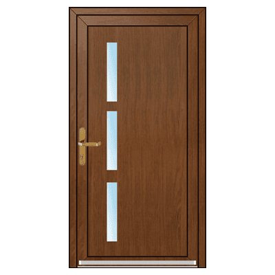 OknaDvereNaMiru.cz Vchodové plastové dveře STYL Julie zlatý dub 90 x 215 cm – Zboží Mobilmania