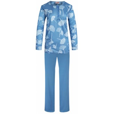 Miga dámské pyžamo dlouhé 2296 šedomodrá – Zboží Mobilmania