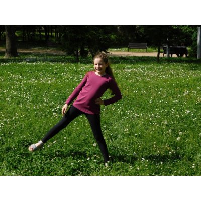 dívčí tunika JOŽÁNEK dlouhý rukáv cyklámen – Sleviste.cz