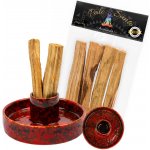 Aromaholik keramická kadidelnice Fumo na Palo Santo červená + dřevo 45 g – Sleviste.cz