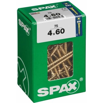 Spax Yellox Univerzální vrut, ø 4 × 60 mm, PZ2, zápustná hlava, 75 ks 4081020400607 – Hledejceny.cz
