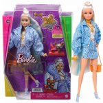 Barbie Extra Vzorovaná modrá sukně s bundou – Zboží Mobilmania