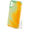 Pouzdro a kryt na mobilní telefon Apple Pouzdro 1Mcz Trendy Olejomalba Skinny TPU Apple iPhone 12 zelená oranžové