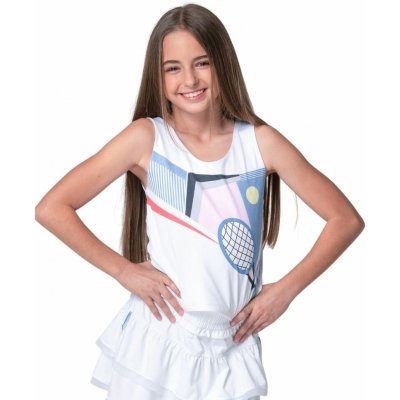 Lucky in Love Girls Linen Nouveau Tank white – Zboží Dáma