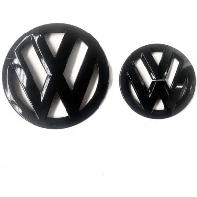 VW Passat B5 2003-2007 přední a zadní znak, logo (12,8cm a 9,5cm) - černá lesklá – Zbozi.Blesk.cz