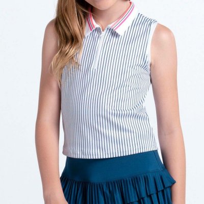 Lucky in Love Glow Point Polo Tank wht-blue stripe – Zbozi.Blesk.cz