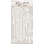 Anděl Přerov Samolepky na zeď bílý lapač snů s glitry 24 x 47 cm – Hledejceny.cz