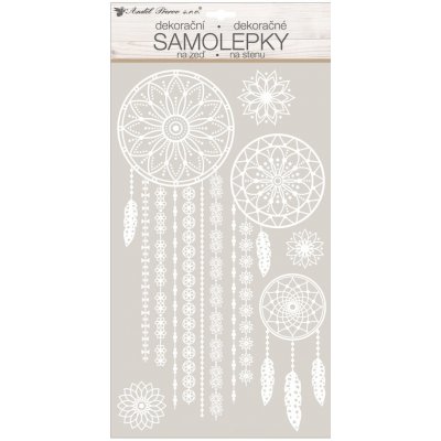 Anděl Přerov Samolepky na zeď bílý lapač snů s glitry 24 x 47 cm – Hledejceny.cz