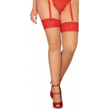 Obsessive Okouzlující punčochy Blossmina stockings červená
