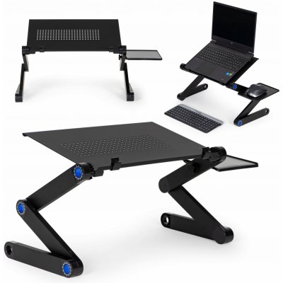 Stolní stojan, hliníkový stojan na notebook, skládací, nastavitelný, 2 desky – Hledejceny.cz