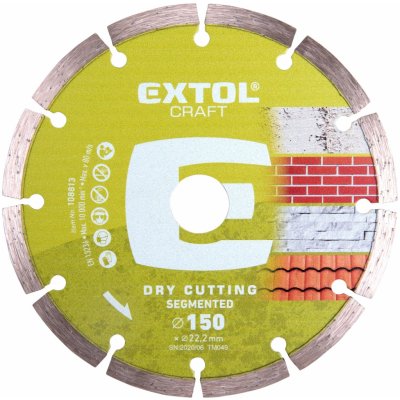 EXTOL CRAFT 108813 kotouč diamantový řezný segmentový - suché řezání, O 150x22,2x2,3mm – Zboží Mobilmania