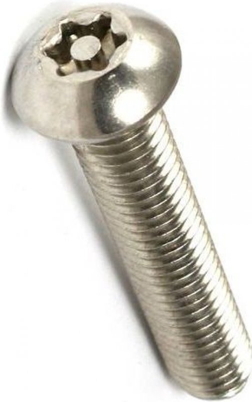 Šroub TORX půlkulatá hlava ISO 7380TX bezpečnostní M4x8 ISO 7380 A2 ...