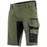 Sara Workwear strečové kraťasy MOTIONFLEX zelené černé
