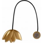 EUROFIRANY SADA 2KS DEKORAČNÍ SPONA NA ZÁVĚS TULIP S MAGNETEM 6 X 15 CM ZLATÁ – Hledejceny.cz