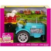 Výbavička pro panenky MATTEL Barbie Herní set Farma modrý traktor