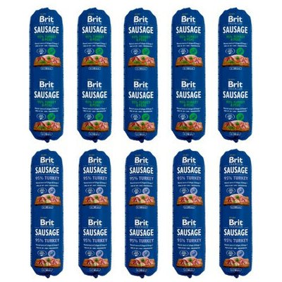 Brit Premium Sausage Chicken turkey and pea 5 x 800 g a Turkey 5 x 800 g – Sleviste.cz