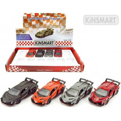 Kinsmart Auto Lamborghini Veneno kov 13cm na Šedá – Hledejceny.cz
