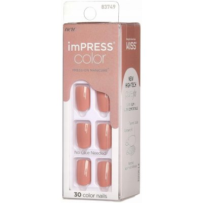 KISS imPRESS Color Short umělé nehty Sandbox 30 ks – Zboží Dáma