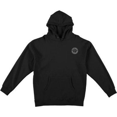 Antihero BASIC PIGEON ROUND E BLACK w/ GREY Embroidery mikiny přes hlavu černá – Zboží Mobilmania