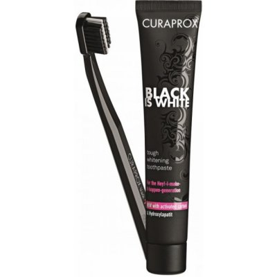 Curaprox Black is White pasta bělicí zubní pasta 90 ml od 407 Kč -  Heureka.cz