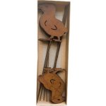 Kovový zápich vintage - kuřátko, 9 cm, sada 12 ks – Hledejceny.cz