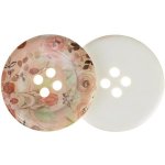 Knoflíky Žirovnice Knoflík 5cm růžičky, 336331E, sada 2 ks – Zboží Dáma