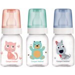 Canpol babies láhev s potiskem Happy Animals zajíček/oranžová 120ml – Sleviste.cz