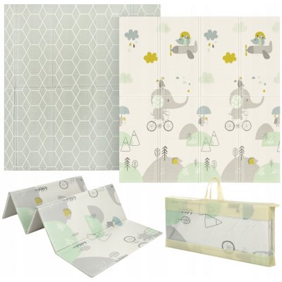 PRIMABOBO Pěnová Podložka Oboustranná skládací podložka pro děti Velká Slon – Zboží Dáma