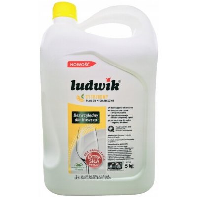Ludwik Tekutý prostředek na mytí nádobí citron 5 l – HobbyKompas.cz