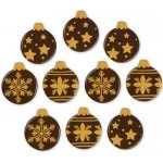 Hospodyňkám.cz Čokoládová dekorace Vánoční ozdoba zlatá 18ks – Hledejceny.cz