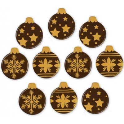 Hospodyňkám.cz Čokoládová dekorace Vánoční ozdoba zlatá 18ks – Hledejceny.cz