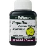 MedPharma Pupalka dvouletá 500 mg + Vitamín E 67 kapslí – Hledejceny.cz