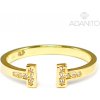 Prsteny Adanito BRR0991G Zlatý se zirkony