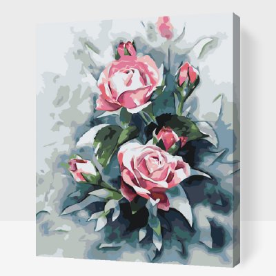 Vymalujsisam Malování podle čísel Kytice pastelovo růžových růží – Zboží Mobilmania