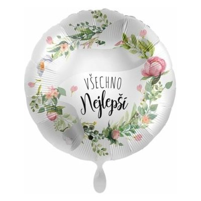 Premioloon Kruh Všechno nejlepší CZ 43cm fóliový balónek – Hledejceny.cz