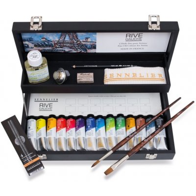 Sennelier Rive Gauche sada olejových barev v dřevěném kufříku 14 ks 40 ml – Zbozi.Blesk.cz