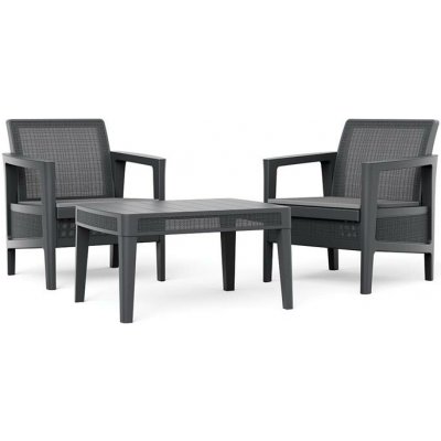 Keter Atlas Linea balkónový set grafitový s polstry 264056 – Hledejceny.cz