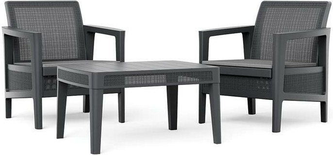 Keter Atlas Linea balkónový set grafitový s polstry 264056