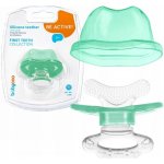 BabyOno silikonové bez BPA ve tvaru dudlíku s krytem zelená – Sleviste.cz