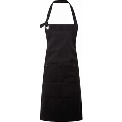 Premier Workwear Těžká odolná plátěnná zástěra s oversize očky pro upevnění kolem krku černá Pantone Black C 72x86cm PW137 – Hledejceny.cz
