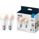 WiZ SET 2x LED žárovka E27 A60 8W 60W 806lm 2200-6500K RGB IP20, stmívatelná – Hledejceny.cz