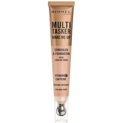 Rimmel London Multi Tasker rozjasňující korektor a make-up 025 Rose Ivory 20 ml – Zbozi.Blesk.cz