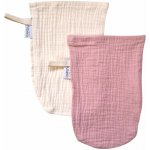 Albero Mio Mušelínové žínky 2 ks pudrově růžová – Zboží Dáma